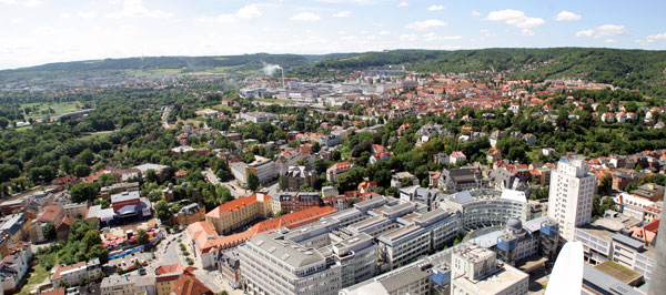 Blick auf Jenas Innenstadt